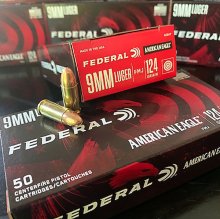 American Eagle 9 mm 124 gr. FMJ AE9AP 1000 rnd/case