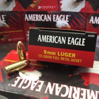 American Eagle 9 mm 115 gr. FMJ AE9DP 1000 rnd/case