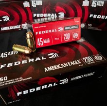 Federal American Eagle 45 ACP 230 gr. FMJ AE45A 1000 rnd/case