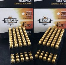 Armscor Precision 45 ACP 230 gr. FMJ 200 rnd ROCK PACK