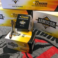 Armscor USA 22 MAG WMR 40 gr. JHP Nickel 500 rd/brick