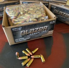 (image for) CCI Blazer BRASS 9 mm FMJ 115 gr. #5200BK500 500 rnd/BULK PACK