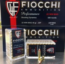 Fiocchi 22 MAG WMR 40 gr. JSP 22FWMA 50 rnd/box