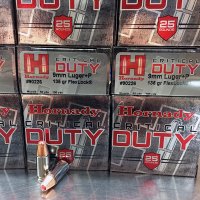 Hornady CRITICAL DUTY 9 mm +P 135 gr. FlexLock #90226 25 rnd/box