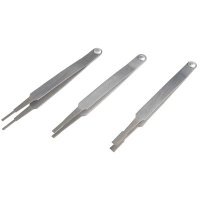 3-PIECE DIAMOND TIP PIVOT HANDLE TWEEZERS