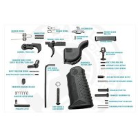 (image for) AR-15 INVESTMENT CAST COMPLETE ENHANCED LOWER PARTS KIT