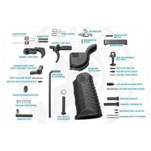 (image for) AR-15 INVESTMENT CAST COMPLETE ENHANCED LOWER PARTS KIT