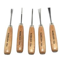 5 PIECE BASIC STRAIGHT HANDLE WOODCARVING SET