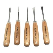 (image for) 5 PIECE BASIC STRAIGHT HANDLE WOODCARVING SET