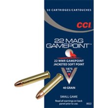 GAMEPOINT AMMO 22 MAGNUM (WMR) 40GR LEAD GAMEPOINT