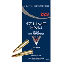 FMJ AMMO 17 HMR 20GR FULL METAL JACKET