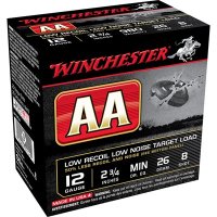 AA LOW RECOIL AMMO 12 GAUGE 2-3/4" 1 OZ #8 SHOT