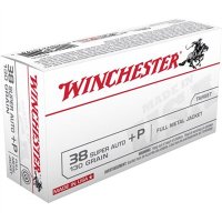 USA WHITE BOX AMMO 38 SUPER +P 130GR FMJ