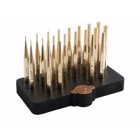 20 PIECE BRASS PUNCH SET W/BENCH BLOCK