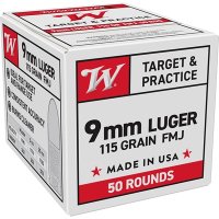 (image for) USA WHITE BOX 9MM LUGER FMJ HANDGUN AMMO