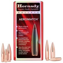 (image for) AEROMATCH 22 CAL (0.224”) HOLLOW POINT BOAT TAIL RIFLE BULLETS
