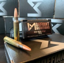 DEFIANT Munitions 223 Rem 62 gr. TCX SOLID COPPER 20 rnd/box