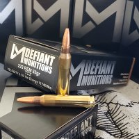 DEFIANT Munitions 223 Rem 55 gr. TCX SOLID COPPER 20 rnd/box