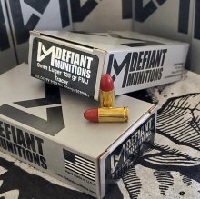 DEFIANT Munitions 9 mm 135 gr. FMJ 50 rnd/box RED TRACER