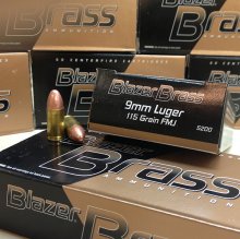 CCI Blazer BRASS 9 mm FMJ 115 gr. #5200 50 rnd/box