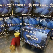 (image for) FEDERAL TOP GUN #8 12 ga 2 3/4\" 1 1/8 oz. TG128 250 rnd/case