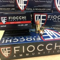 Fiocchi 9 mm 115 gr. JHP 9APHP 1000 rnd/case