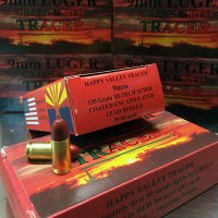 HAPPY VALLEY 9 mm 135 gr. FMJ GREEN/RED TRACERS 50 rnd/box