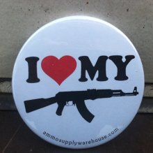 ASW Ammo Army I LOVE MY AK BUTTON 2 1/4\"