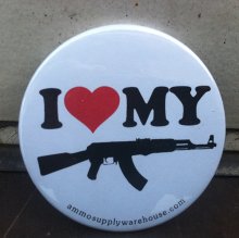 (image for) ASW Ammo Army I LOVE MY AK BUTTON 2 1/4\"