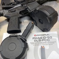 Magpul PCC ONLY 9mm D50 GL9-PCC DRUM Magazine Black 50 rnd.