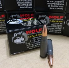 Wolf PERFORMANCE 7.62X39 123 gr. HP 1000 rnd/case