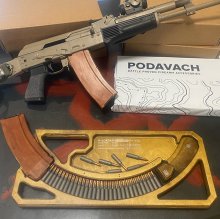 (image for) Podavach AK 47/74 AR 15 MAGAZINE SPEED LOADER - WALNUT