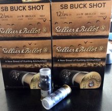 (image for) Sellier & Bellot 12 ga 00 BUCK 9 Pellet SB12BSG 25 rnd/box