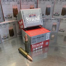 (image for) STERLING SC 7.62x39 123 gr. FMJ LACQUER STEEL CASE 20 rnd/box