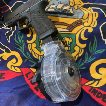 (image for) KCI Drum Magazine for ALL GLOCK 40 S&W G22 23 24 27 35 50 rnd.