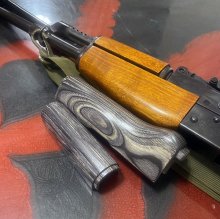 (image for) US MADE AKM AM74 UPPER / LOWER HAND GUARD SET - GREY