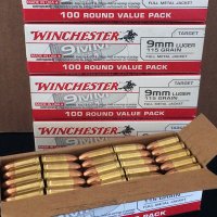 Winchester USA 9 mm 115 gr. FMJ USA9MMVP 100 rnd/box