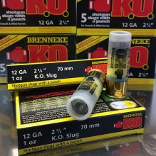Brenneke K.O. 12 ga Slug 1 oz 2 3/4\" 5 rnd/box