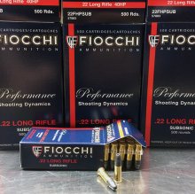 Fiocchi 22 LR 40 gr. SUBSONIC 22FHPSUB 5000 rnd/case