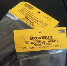 Brownell\'s AR 15 M4 Magazine 30 rnd. w/Chrome Silicone Spring