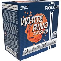 FIOCCHI WHITE RINO CRUSHER 12 GAUGE SHOT SHELLS