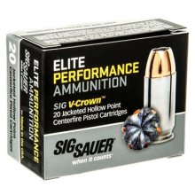 Sig Elite Performance 45 Colt 230gr V-Crown JHP 20/bx
