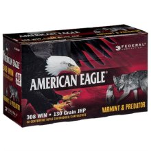 American Eagle 308 130gr JHP V&P 40bx