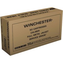 Winchester Ammo 40SW Service 165gr FMJ-FN 50/bx