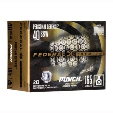 40 S&W 165gr Jacketed Hollow Point 20/Box