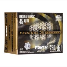 45 Auto 230gr Jacketed Hollow Point 20/Box
