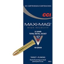 CCI Ammo 22 WMR HS40gr Maxi-Mag