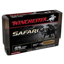 Winchester Safari 416 Rigby 400gr Nosler Solid 20/bx