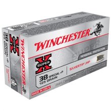 Winchester Silvertip 38 Spl +P 125gr JHP 50/bx