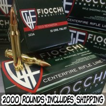 Fiocchi 223 55 gr. FMJBT 223A 2000 rounds INCLUDES SHIPPING